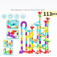 Marble Run Set Pour Enfants Marbre Piste Labyrinthe Jeux De Course 113pcs Construction Blocs De Construction Jouets Tige Apprentissage Jouet