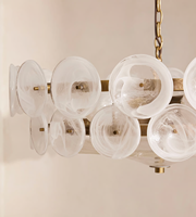 Lampe en verre de style rétro français, lampe de salon, lumière minimaliste américaine pour chambre à coucher, lustre de luxe pour salle à manger