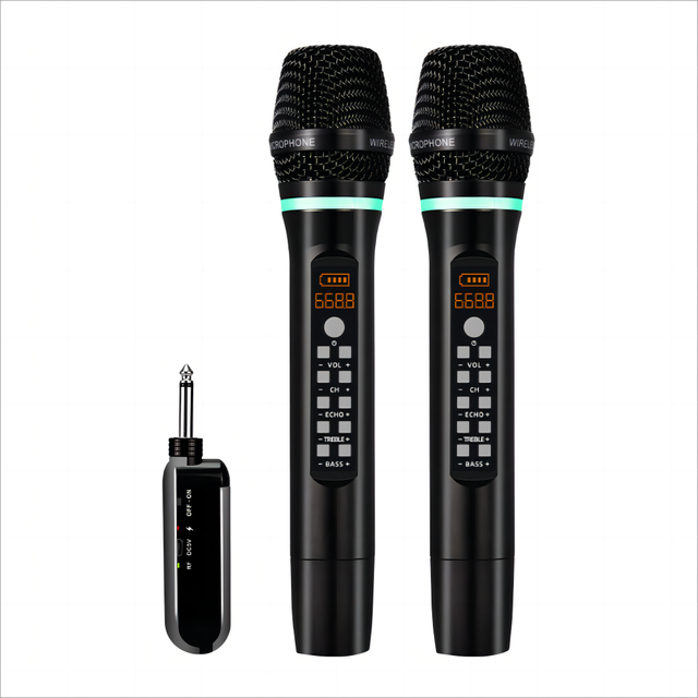 Demao Professional Stage UHF Wireless Microphone System BT Karaoke Handheld Microphone Dynamic Pickup Microphone