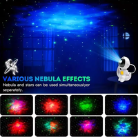 Proyector de Galaxia Astronauta 2026 con 8 Efectos de Iluminación, Control Remoto, Lámpara de Proyección LED de Luna y Estrellas para Niños, Regalo para Dormitorio