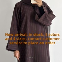 Vêtements islamiques Brion, abaya de couleur unie pour femmes du Moyen-Orient, col en V, manches longues, robe ample