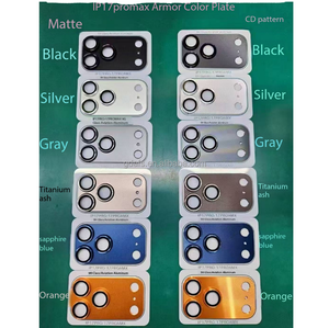 Protector de pantalla de vidrio templado 9H para iPhone 17, Air Pro Max, 3D, pegamento completo, textura de <span class=keywords><strong>CD</strong></span> de Metal, cubierta de lente de cámara móvil a prueba de golpes - Product Image 1