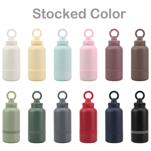 Biểu Tượng Tùy Chỉnh Xách Tay 32 Oz 32 Oz 2 Trong 1 Thép Không Gỉ <span class=keywords><strong>Pet</strong></span> Trung Chuyển Du Lịch Chai Nước Con Chó Với Thực Phẩm Container - Product Image 3