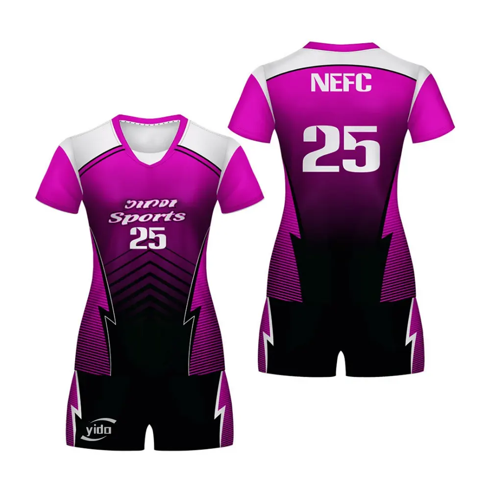 Conjunto completo de ropa de voleibol para niñas, uniforme personalizado de diseño a la moda