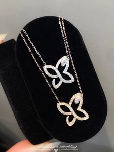 สร้อยคอเพชรแท้ 0.28 กะรัต รูปผีเสื้อตาแมว ทอง 18K จาก Xinfly Fashion เครื่องประดับนำโชค ระยิบระยับ เหมาะสำหรับเป็นของขวัญ - Product Image 2