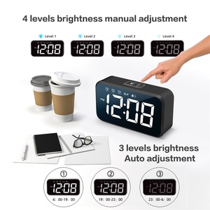 Petit réveil numérique LED Surface miroir avec grande lettre <span class=keywords><strong>calendrier</strong></span> numérique du jour réveil 9 pouces <span class=keywords><strong>pour</strong></span> les personnes âgées mémoire perdue - Product Image 4