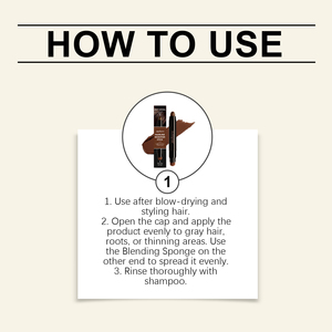 Double-Ended Hair <strong>Root</strong> <strong>Concealer</strong> Pen Provides Fine, Even Color Application, Enhancing Hair Volume and Concealing Sideburns - Product Image 6