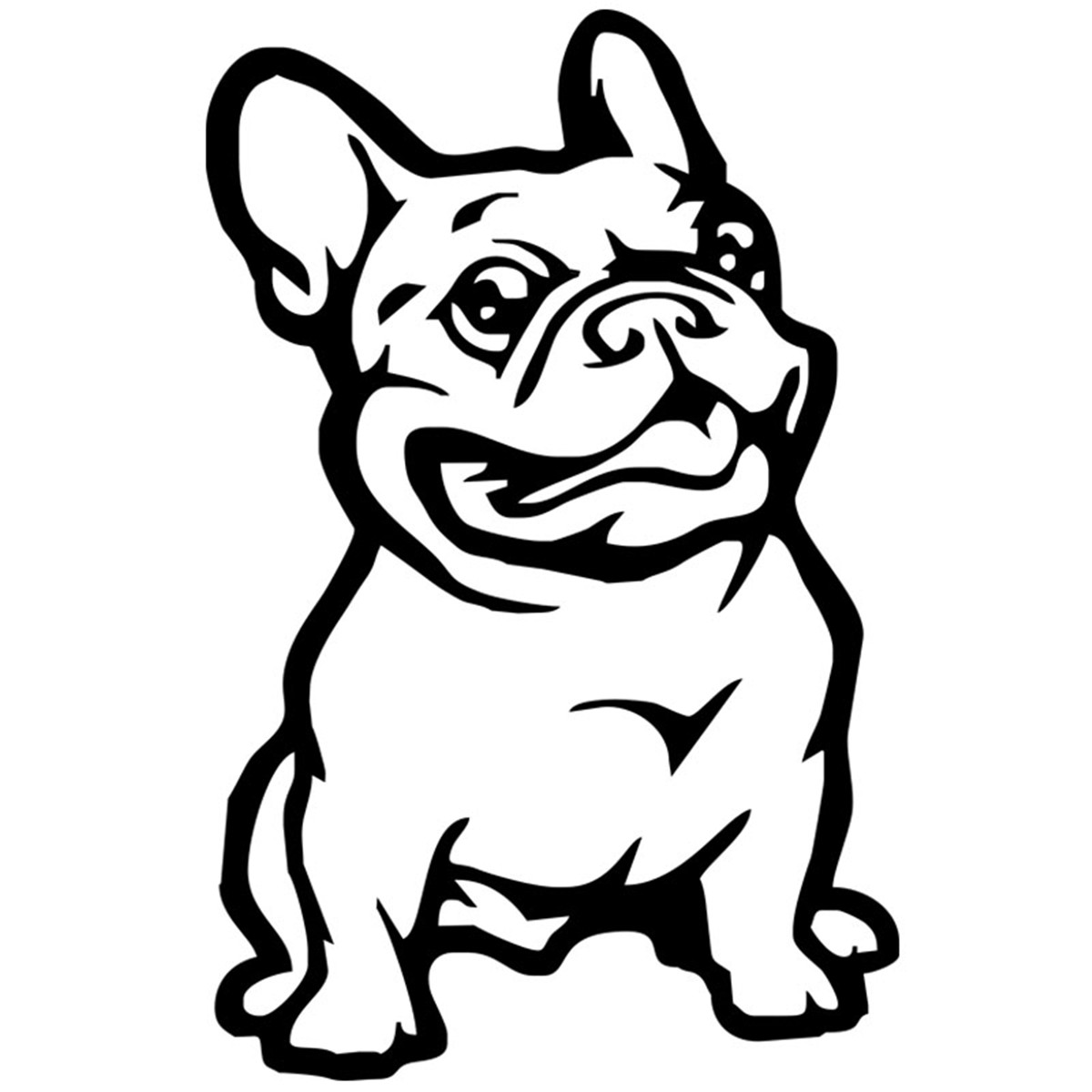 Set di 50 adesivi per bulldog francesi per auto, computer portatili