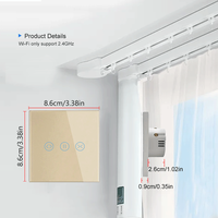 Interruptor Inteligente WiFi Táctil de Vidrio LangYeao Tuya de 1800W, Compatible con Alexa y Google Home, Control por Temporizador para Persianas Enrollables, 4 Colores