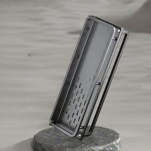 Kitchen Seasoning Rack <b>Shelf</b> Stainless Steel Removable Condiment Salt Storage Rack with Hooks <b>Wall</b> <b>Mounted</b> Rust Resistant Modern - Product Image 2