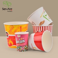 SenAng Vente en gros de seaux en papier personnalisés de grande capacité, seaux jetables pour poulet frit et pop-corn
