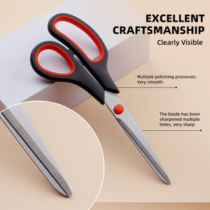 Tijeras profesionales para manualidades de acero inoxidable, ligeras, multiusos con borde liso para corte de papel para estudiantes - Product Image 5