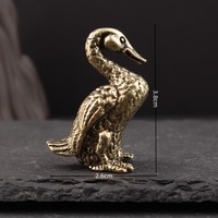 Figurines de canard rétro en cuivre, petites statues d'animaux, ornements, décorations de bureau en laiton antique, animaux de compagnie pour le thé, vente en gros