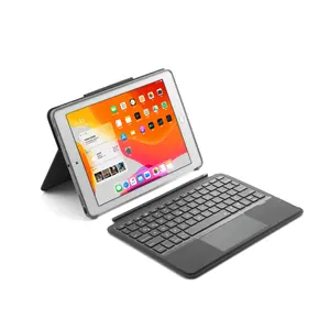 غطاء لوحة مفاتيح بلوتوث سحرية بتصميم مانع للانزلاق من Hoya, غطاء لوحة مفاتيح بلوتوث بتصميم مانع للانزلاق مع لوحة تتبع لجهاز Apple iPad 8th 9th 10th مقاس 10.2 بوصة