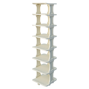 Simple <b>Narrow</b> Shoe Rack 5-Tier Plastic Standing Type Space Saving <b>Storage</b> For Sneakers Boots High Heels Dormitory Entryway - Product Image 5