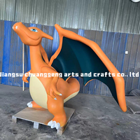 Artisanat en résine Personnages personnalisés Sculpture de Pokémon personnalisée Statue de Charizard