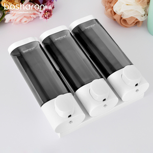 Leverancier Badkamer Handleiding Kunststof Op Maat 3-delige Douche Shampoo Dispenser Wandmontage 3-kamer Wandmontage Zeepdispenser voor Hotels - Product Image 5