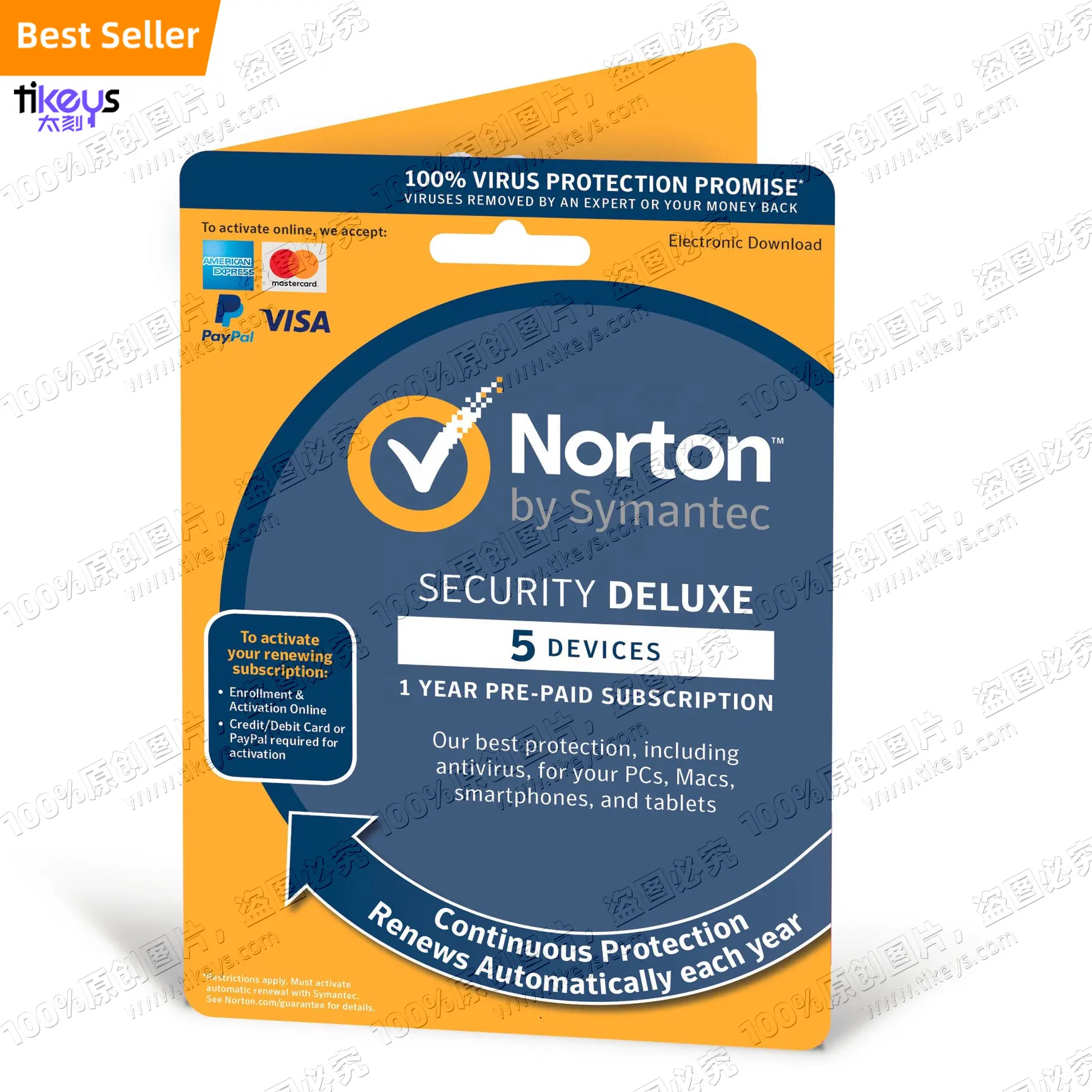 24/7 Online Norton Security Deluxe 2023 5 Apparaten 1 Jaar Belangrijke Wereldwijde Universele Licentie Antivirus Beveiligingssoftware