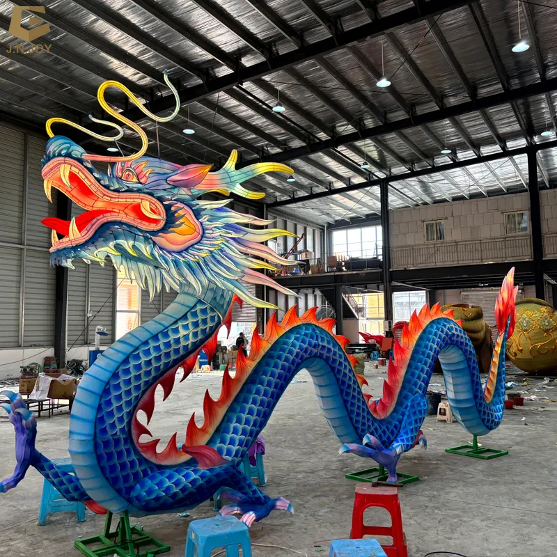 CCFL92 High Quality Chinese Traditional Dragon Lantern theme led silk festival dragon lantern