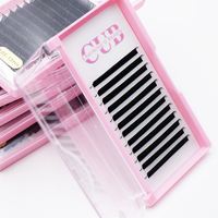 Vente en gros d'extensions de cils Premium Fournitures Plateaux de cils à volume individuel Extensions de cils en cheveux synthétiques de marque privée