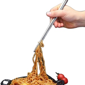 ตะเกียบสแตนเลส 316 คุณภาพพรีเมียม - อุปกรณ์สำหรับใช้ในบ้าน ร้านอาหาร และเป็นของขวัญ  ไม่ลื่น ทนความร้อน ช้อนส้อมแบบเอเชีย - Product Image 3