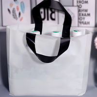 Sacs à provisions et sacs de rangement robustes en plastique transparent PE imprimés nécessités quotidiennes emballage nécessités quotidiennes