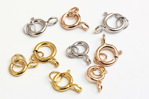 Nuevo Cierre de Resorte Redondo de Oro Sólido 18K (AU750) para Fabricación de Joyería, Diseño de Langosta - Product Image 3
