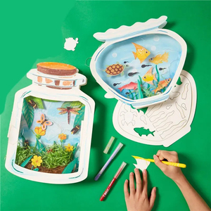 Botella DIY <span class=keywords><strong>mundo</strong></span> juguetes artesanales hechos a mano para niños paquete de material creativo hecho a mano juguetes educativos - Product Image 3