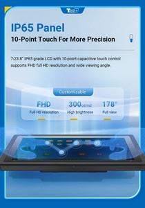 Ngoài trời 15.6/19/21.5 inch độ sáng cao IP65 màn hình cảm ứng màn hình LCD siêu mỏng Máy tính công nghiệp phụ kiện Bảng điều khiển gắn Kết Một + - Product Image 3