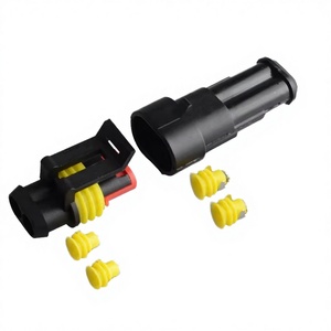 2P Waterproof 12V Copper Contact Nylon Housing Electrical Wire Connector Plug for Car - Product Image 3