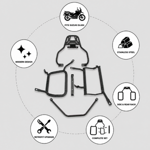 Support de Top Case pour Suzuki <span class=keywords><strong>V</strong></span>-<span class=keywords><strong>Strom</strong></span> DL650 en Acier Inoxydable, Porte-Bagages Latéral pour Moto, Vente en Gros - Product Image 1