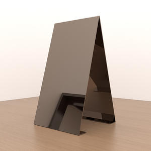 Panneau <span class=keywords><strong>en</strong></span> acier inoxydable à cadre Panneau de <span class=keywords><strong>trottoir</strong></span> debout pliable brossé à miroir personnalisé pour magasin avant - Product Image 6