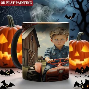 Heat Changing <b>Ceramic</b> <b>Mug</b> Frosted Black 11oz DIY Sublimation Blank Cup - Product Image 6