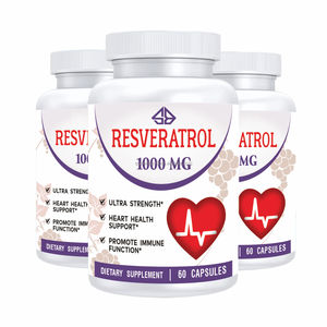 Cápsulas Dietéticas de Resveratrol 1000 mg, 60 Unidades, Extracto Herbal para Apoyo Inmunológico y Salud del Corazón en Adultos, OEM - Product Image 2