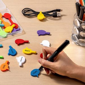 Multifunctionele Zelfklevende Hittebestendige Kabelbeheerder Haak Lus Label Organizer Met Draadlipjes En Notities - Product Image 1