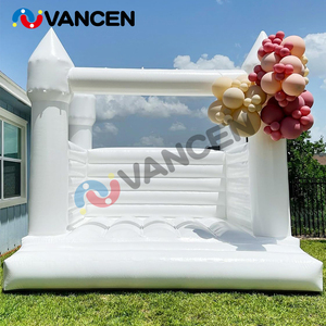 Alquiler de fiesta comercial White Bouncer Jumper Inflable Moon Jumping Castillo hinchable White Bounce House - Product Image 1