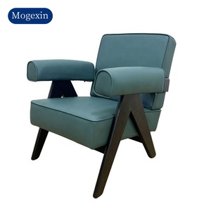 Modern High Back Leather <b>Recliner</b> <b>Chair</b> Retro Wooden Armchair for Hotel Living Room Family <b>Office</b> Reception Bedroom Sale Modern - Product Image 6