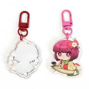 KUIEN personnalisé acrylique époxy charme clair Anime imprimé porte-clés en plastique - Product Image 3