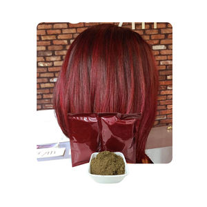 Teinture capillaire semi-permanente en poudre au henné, triple teinte, à base de plantes, rouge vin, aspect naturel, sans ammoniaque, fabricant OEM, marque privée - Product Image 5