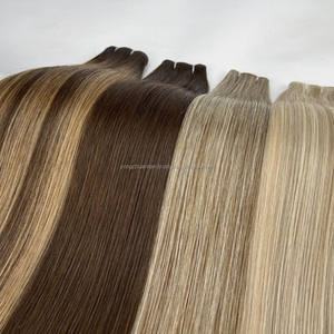 Vente en gros d'extensions de cheveux russes Remy 100% Balayage noir brésilien européen couleur claire cheveux humains pour les cheveux de trame de génie 30% - Product Image 1