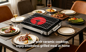 <span class=keywords><strong>Cocina</strong></span> Eléctrica Infrarroja de Acero Inoxidable de 2200W con Parrilla, 220V, Multifuncional, para Exteriores y Hoteles, Disponible en Stock - Product Image 5