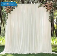 Kit de toile de fond pour événements de mariage ESI avec support de tuyaux réglable et rideaux drapés, installation facile pour un look professionnel