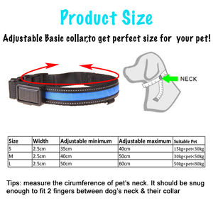 सौर संचालित यूएसबी चार्जिंग नेतृत्व वाले कुत्ते कॉलर के साथ पालतू रात चलने की सुरक्षा के लिए बकल बंद - Product Image 6
