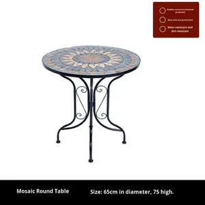 Set da tavolo e sedia da esterno <span class=keywords><strong>in</strong></span> tre pezzi dal Design moderno per il tempo libero <span class=keywords><strong>in</strong></span> metallo Set tavolo e sedia per il tempo libero adatto per uso esterno - Product Image 6