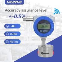 Yunyi alta presión 25MPa inalámbrico Sensor de flujo de engranajes ovalados Conexión de brida para lubricante de aceite hidráulico viscosidad 1000cP