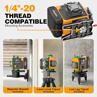 Trépied à nivellement automatique de qualité industrielle Laser vert 4x360 ° Outil de construction suspendu pour photos