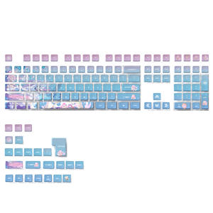 Keycaps CBSA Profile <span class=keywords><strong>Elysia</strong></span> trasparenti su quattro lati in PBT e PC, stampa a sublimazione per tastiera meccanica con switch MX - Product Image 4