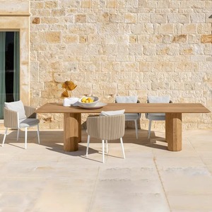 Conjunto de Mesa y Sillas de Jardín Minimalistas Nórdicas para 6 Personas, de Metal Resistente a la Intemperie, para Balcón, Patio, Hotel - Product Image 3