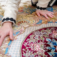 9x12ft noué à la main 100% plaine marocain afghan fait à la main turc moderne tapis en soie