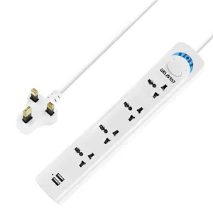 BEST 4outlet extender with 2 usb ports surge protector universal power strip